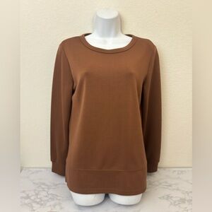 Xieerduo Shirt Womens S Brown Long Sleeve Top Pullover Knit Crew Neck Blouse